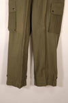 Real 1940s-50s US Army M45 cotton field pants, used.