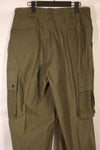 Real 1940s-50s US Army M45 cotton field pants, used.