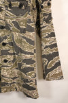 Early 1970s Late War Pattern Tiger Stripe Heavy Cotton Shirt, faded, used.