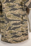 Early 1970s Late War Pattern Tiger Stripe Heavy Cotton Shirt, faded, used.