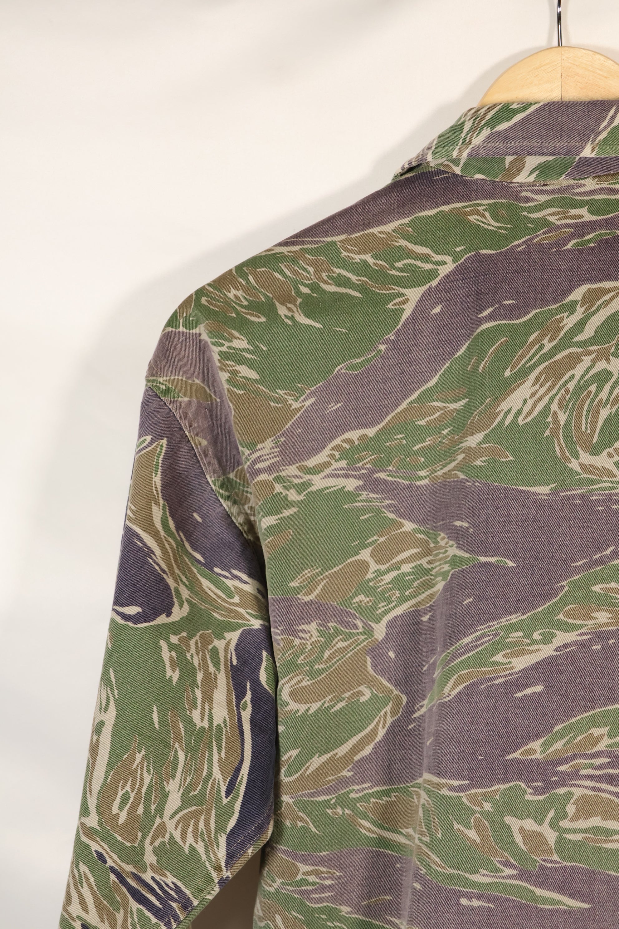 1960's semi A-L Japanese Silver Tiger Asian cut shirt, faded, used.