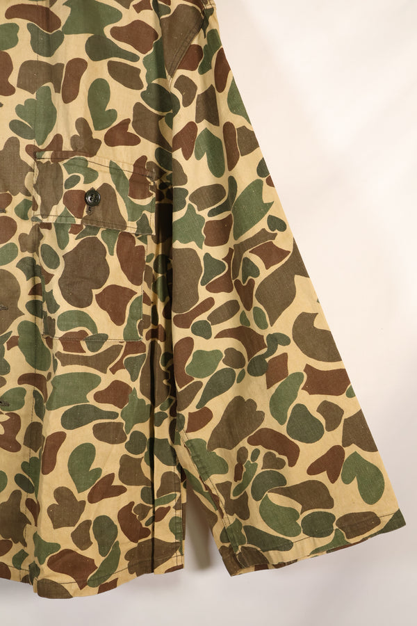 1970's manufactured in Okinawa, Japan, Beogum camouflage duck hunter hunting shirt, used.
