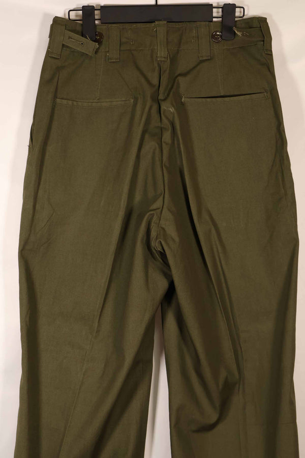 Real late 1940s - early 1950s M45 OD cotton field pants, almost unused, used.