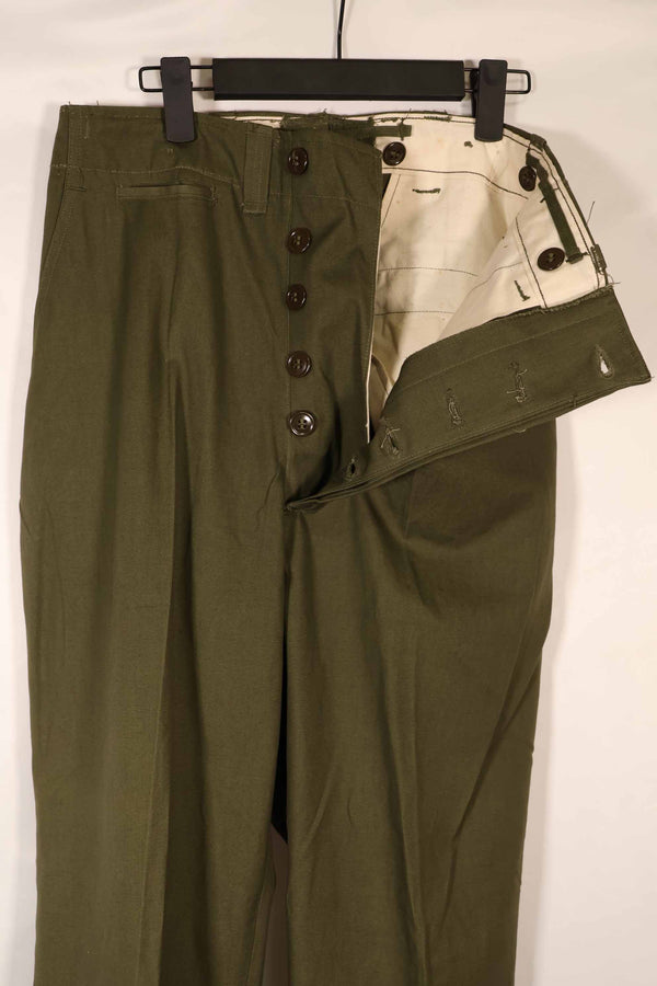 Real late 1940s - early 1950s M45 OD cotton field pants, almost unused, used.