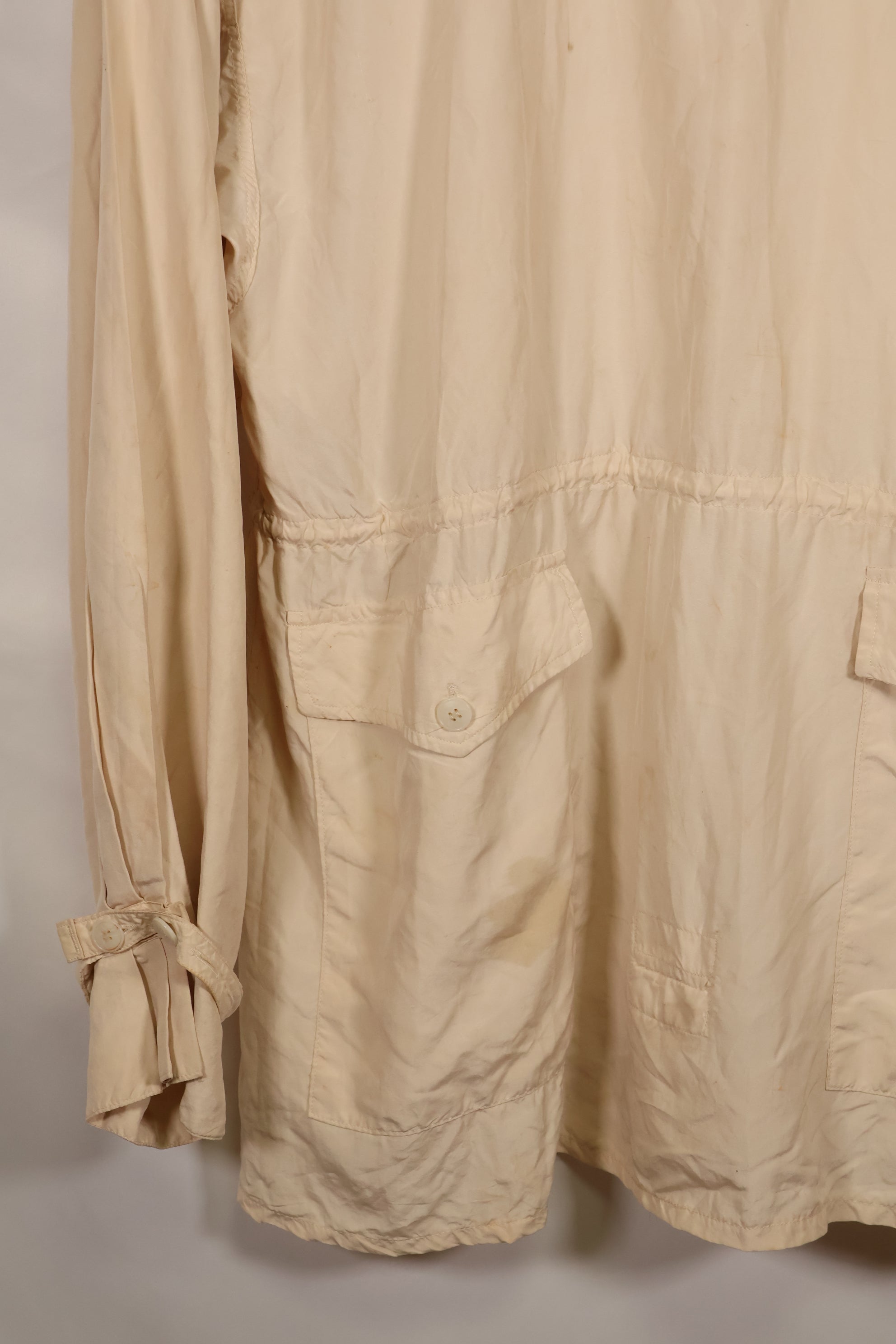 1940s German Army mountain soldier anorak parka, snow camouflage, good condition, used.
