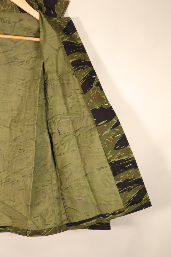 Late 1970s Contract A-M TO78 Silver Tiger Pattern Tiger Stripe Shirt—Unworn