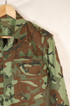 1960s South Vietnam ARVN Green Leaf Camouflage Shirt, used.