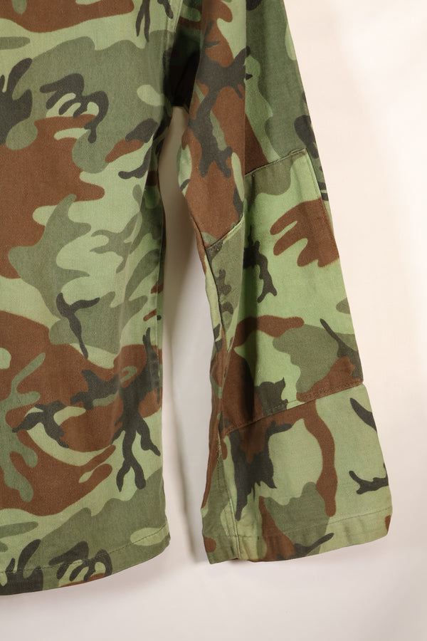 1960s South Vietnam ARVN Green Leaf Camouflage Shirt, used.