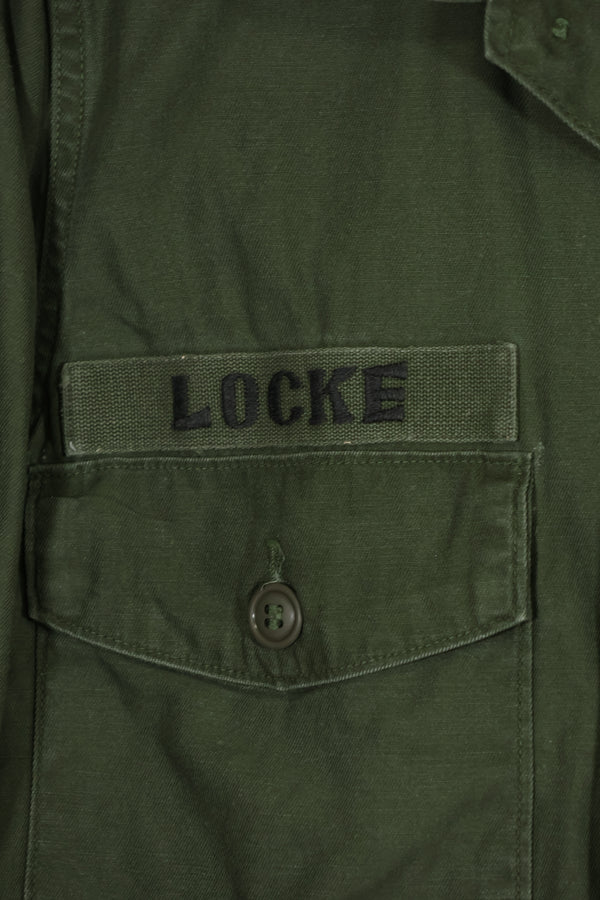 1960's Lot OG-107 Utility Shirt LOCKE Ex-SF Troop Released Used