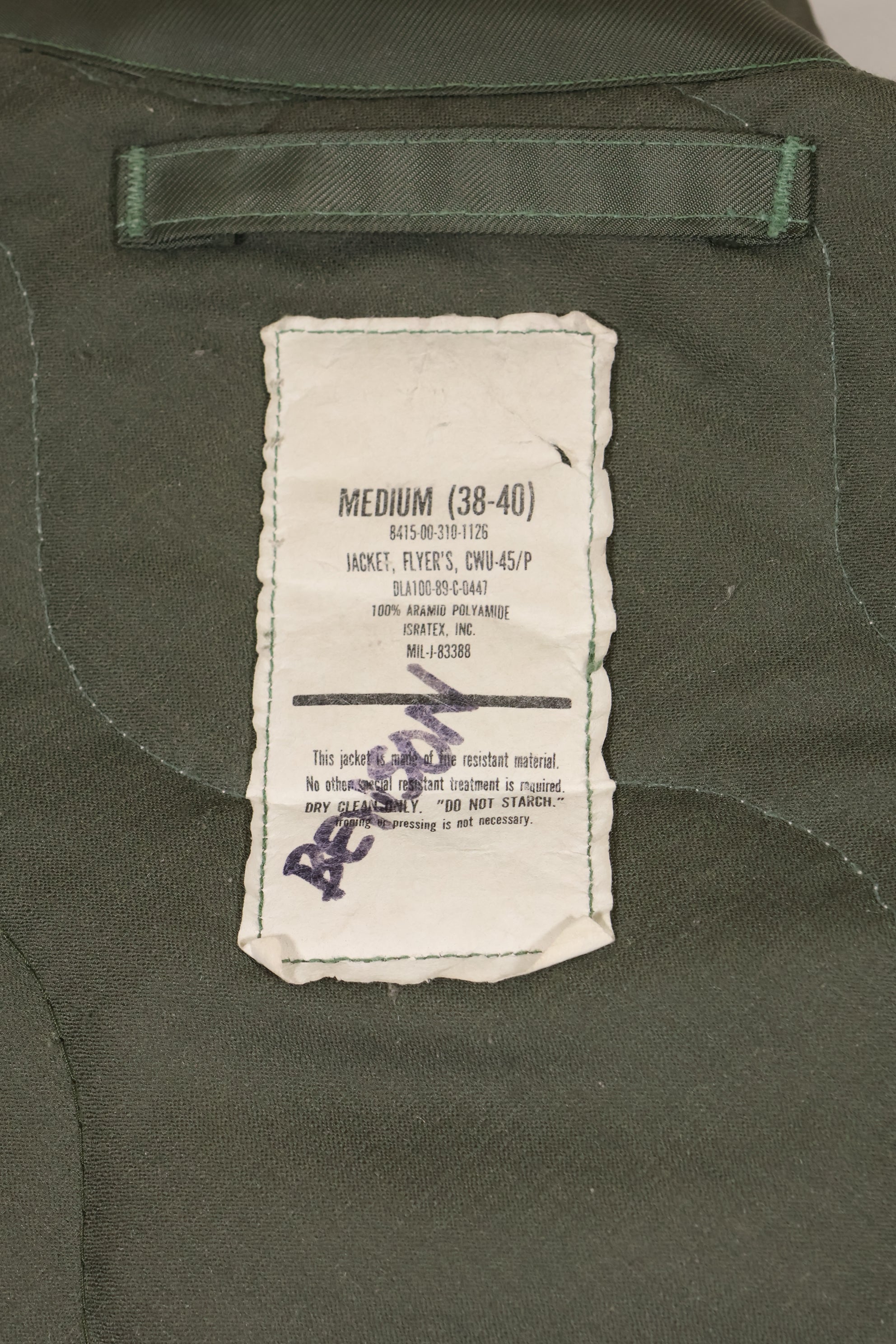 1998 Contract MEDIUM US Navy CWU-45P Flight Jacket, used, good condition.