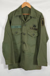 1960's Lot OG-107 Utility Shirt LOCKE Ex-SF Troop Released Used No-Iron Shirt A