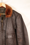 Contracted circa 1960-64, size about 42, US Navy G-1 flight jacket, intermediates, used.