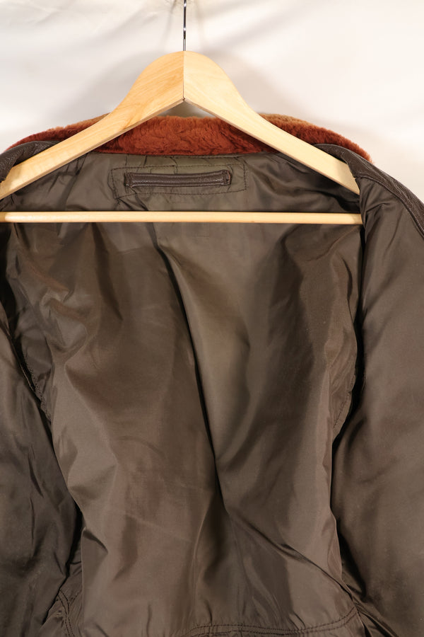 Contracted circa 1960-64, size about 42, US Navy G-1 flight jacket, intermediates, used.