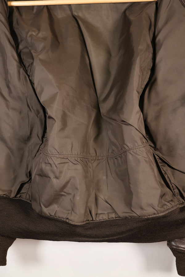 Contracted circa 1960-64, size about 42, US Navy G-1 flight jacket, intermediates, used.