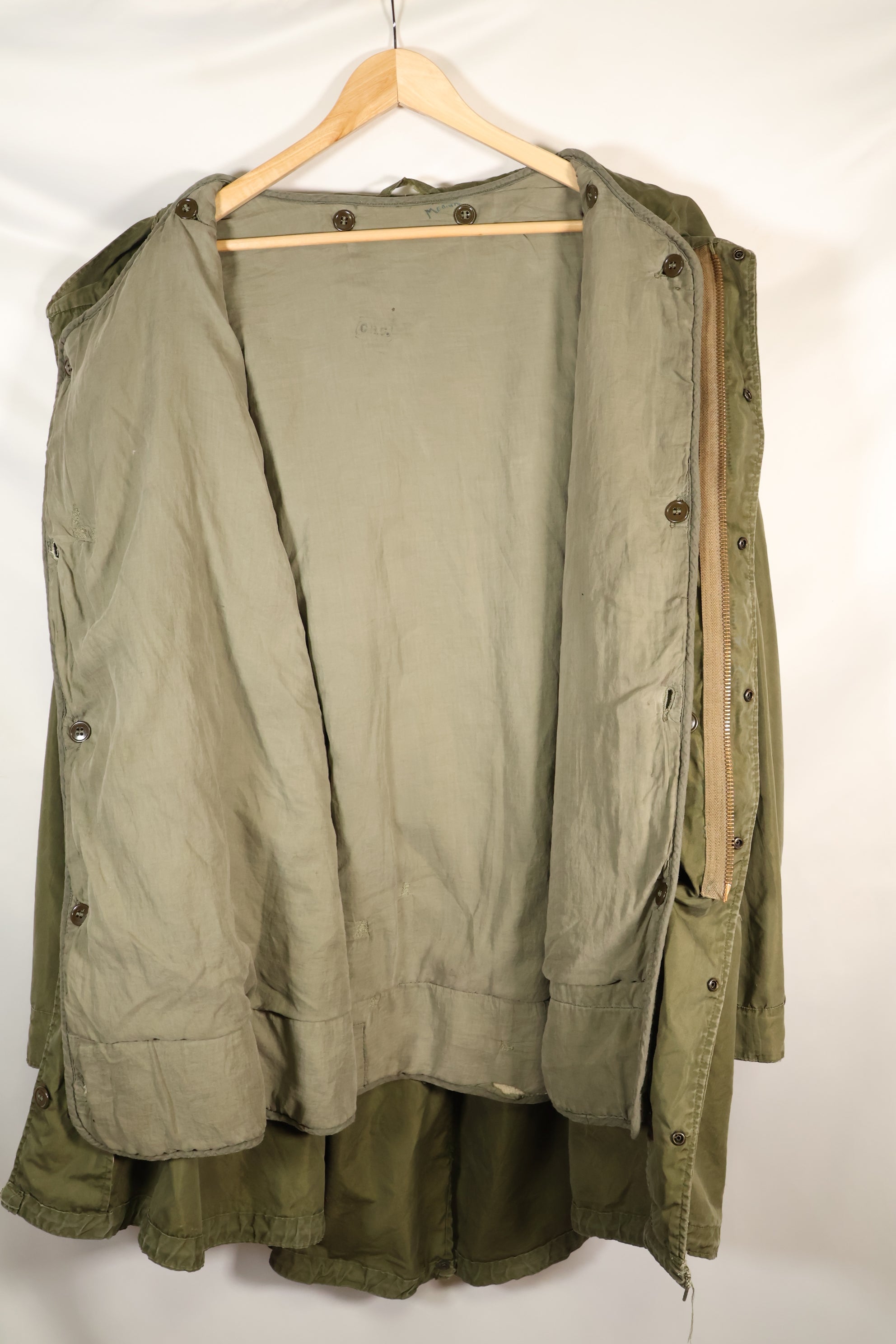 Early 1950s X-Large US Army M51 Field Parka Liner Set Fishtail Parka Used