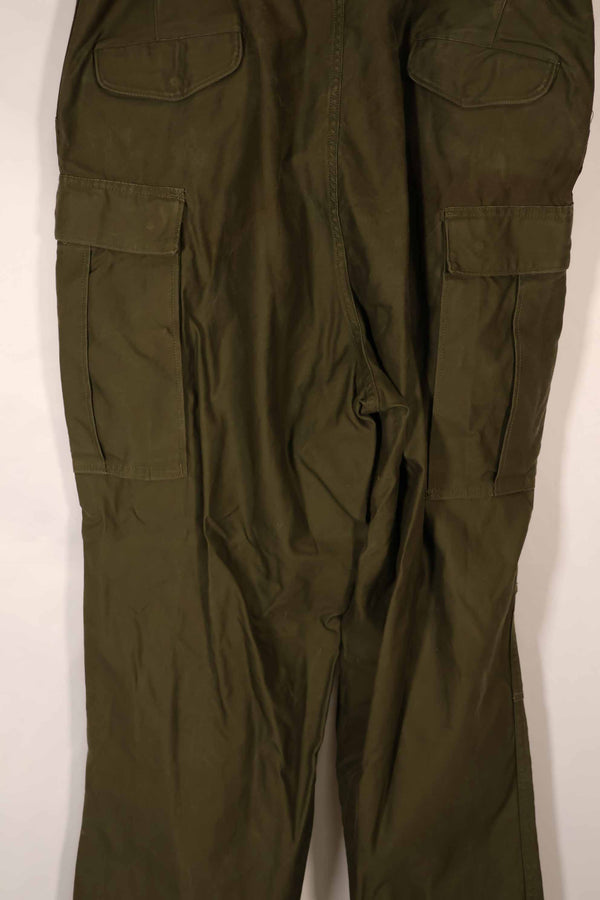 Real 1951 M51 cotton field pants, LARGE-LONG, used, faded.