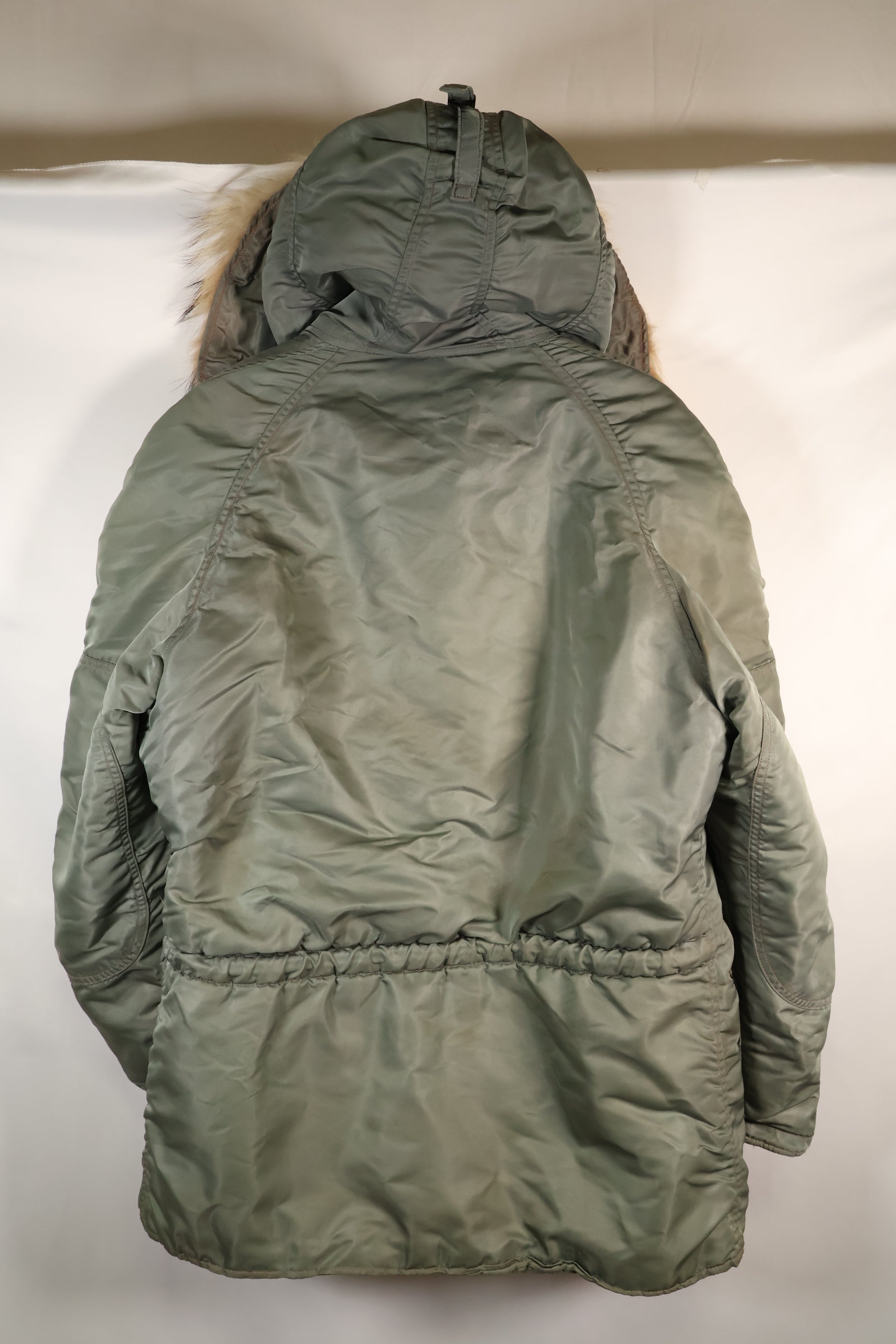 1950's MEDIUM black tag N-3B heavy zone flight jacket, used.