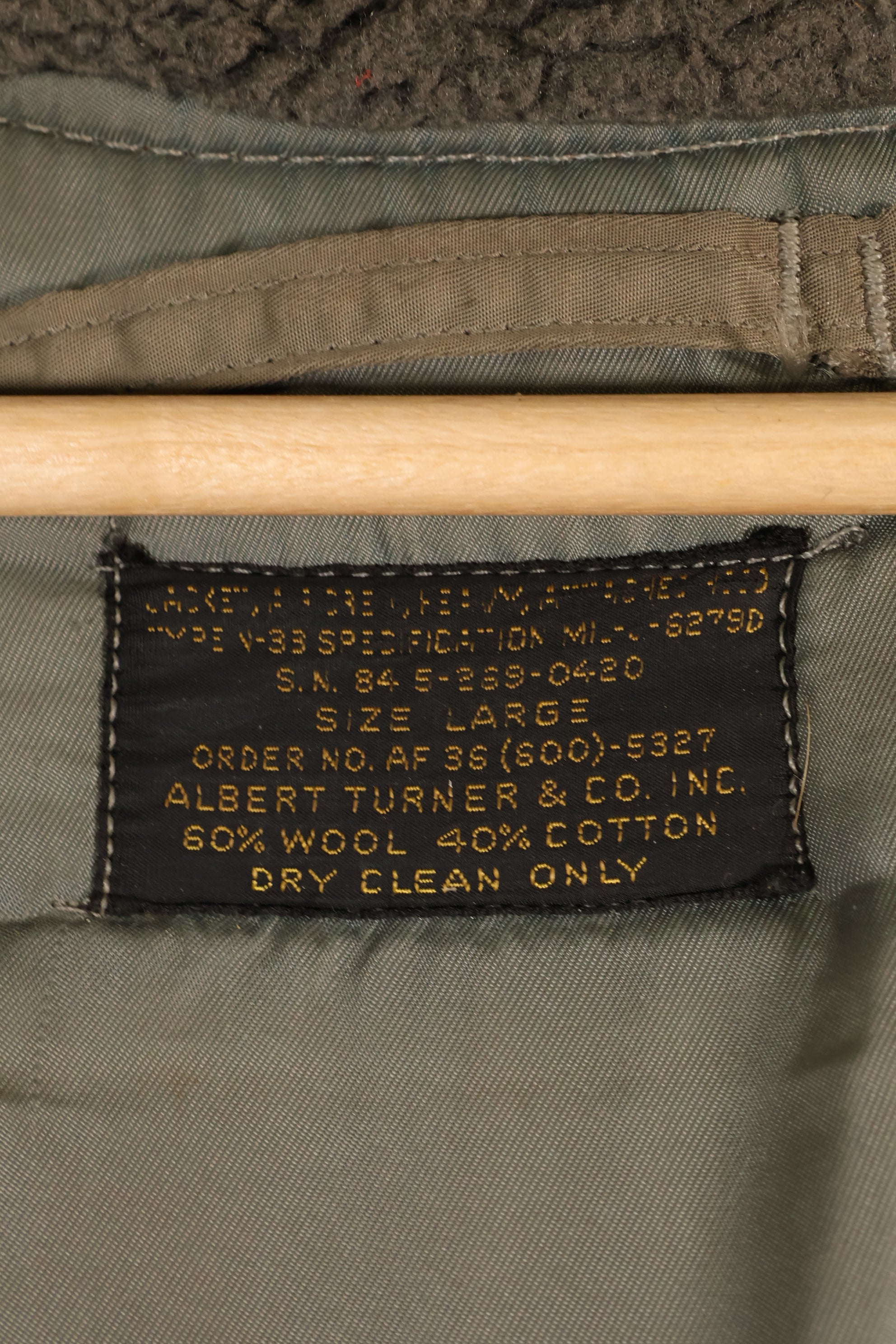 1950s LARGE USAF N-3B Aircrew Flight Jacket Ground Crew Used