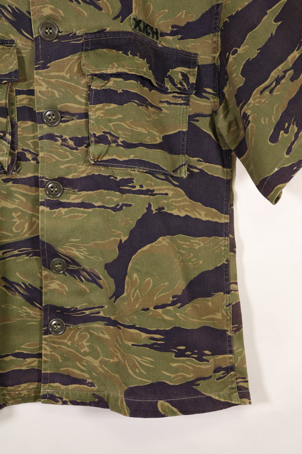 Real A-M Tiger Stripe Shirt Short Sleeve Custom Gold Tiger Derivative Pattern Used