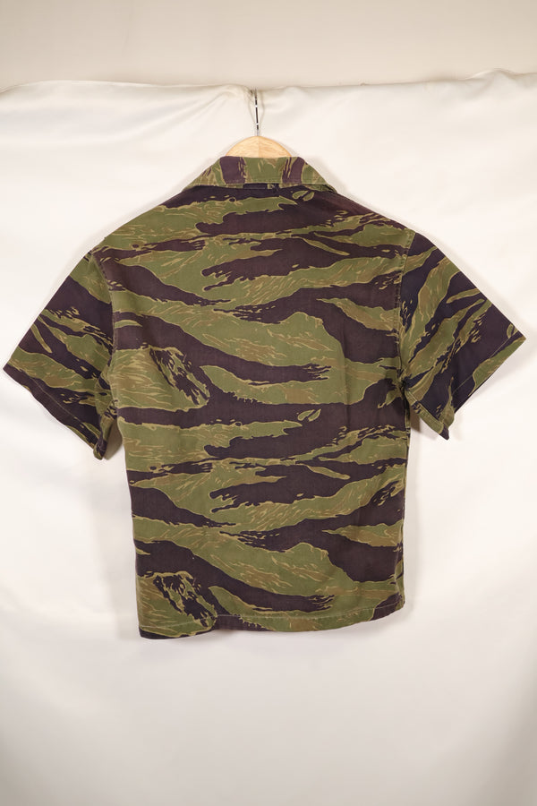 Real A-M Tiger Stripe Shirt Short Sleeve Custom Gold Tiger Derivative Pattern Used
