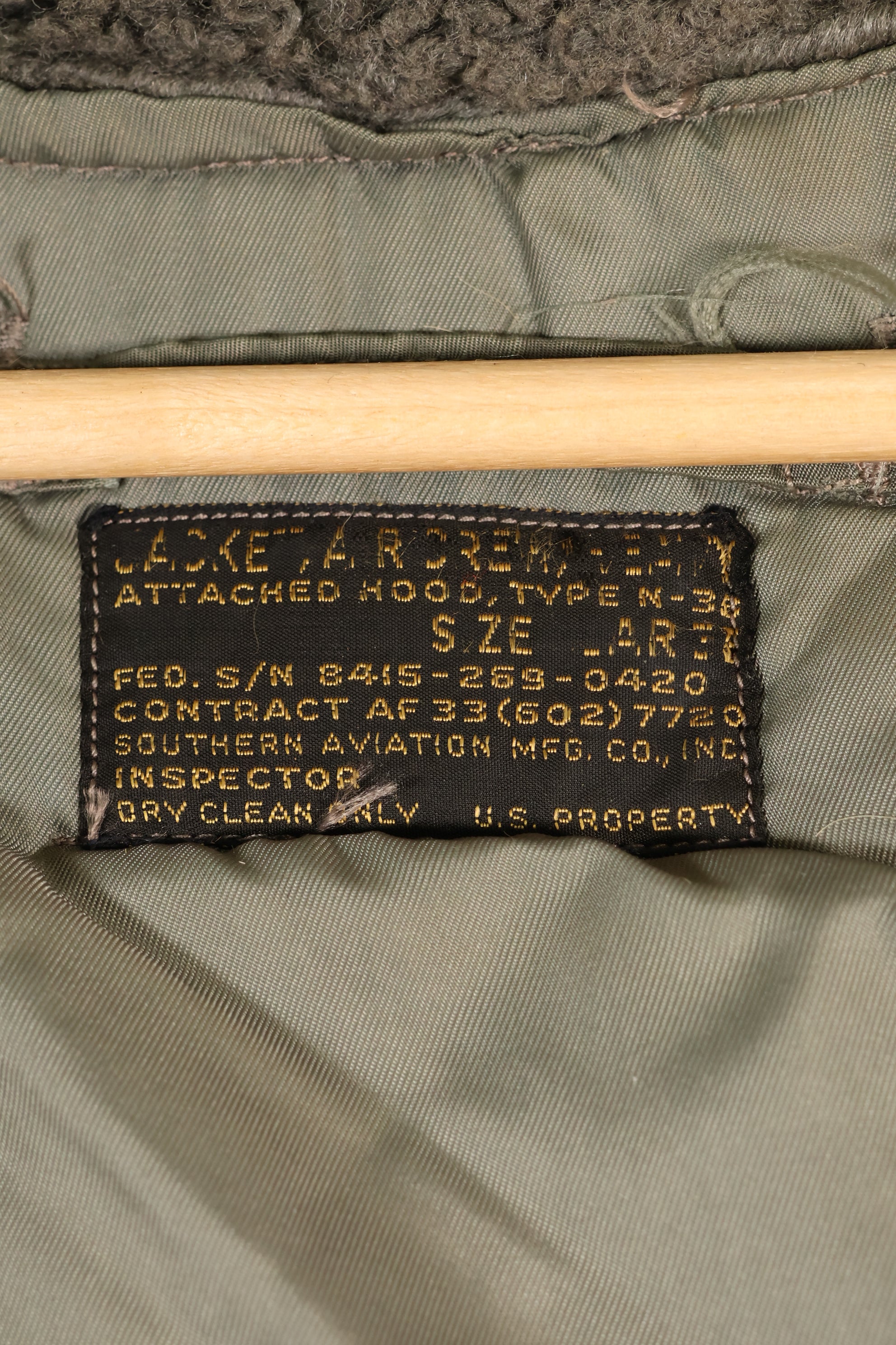 1950s LARGE USAF N-3B Heavy Zone Aircrew Flight Jacket Used