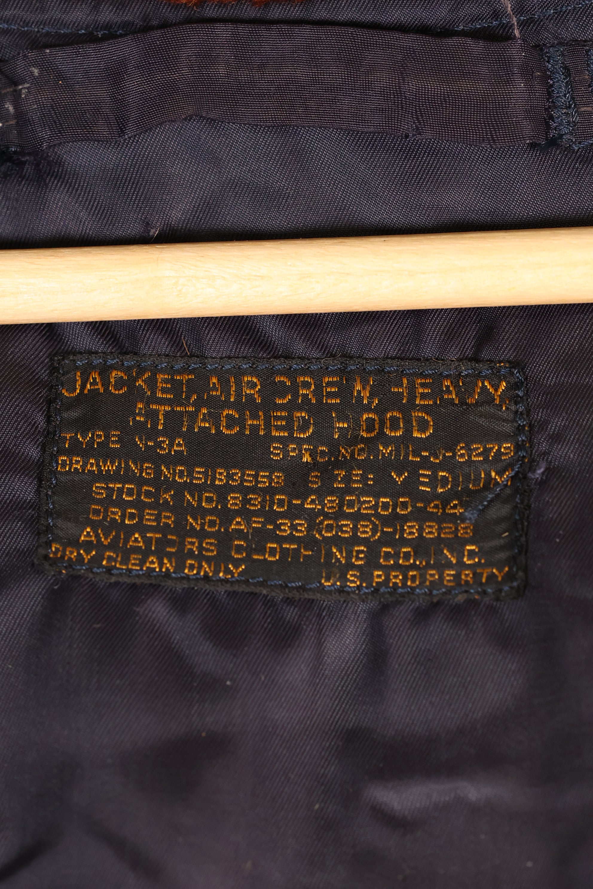 1950's MEDIUM USAF N3-A Flight Jacket Aircrew, faded, used.