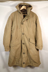 1940s WWII US Navy N-1 deck coat parka, faded, no stencil, used.