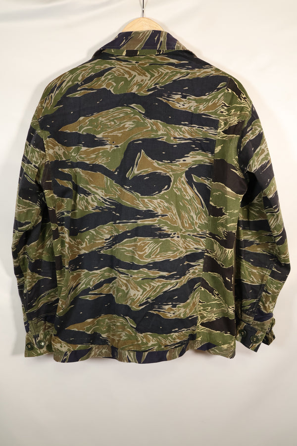 1960's Japanese made Silver Tiger Shirt Asian Cut with separate fabric size modification, used.