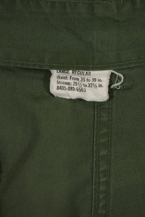 1967 3rd Model Non Ripstop Jungle Fatigue Pants L-R Used