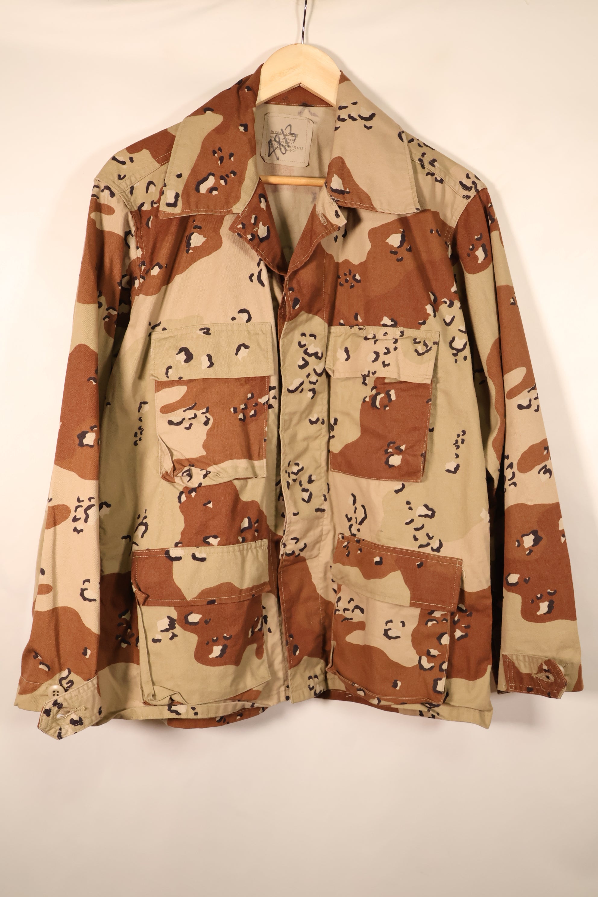 1990 Contract, M-X-S, 6C Desert Pattern, Chocolate Chip Camo Jacket, Late Model, Used