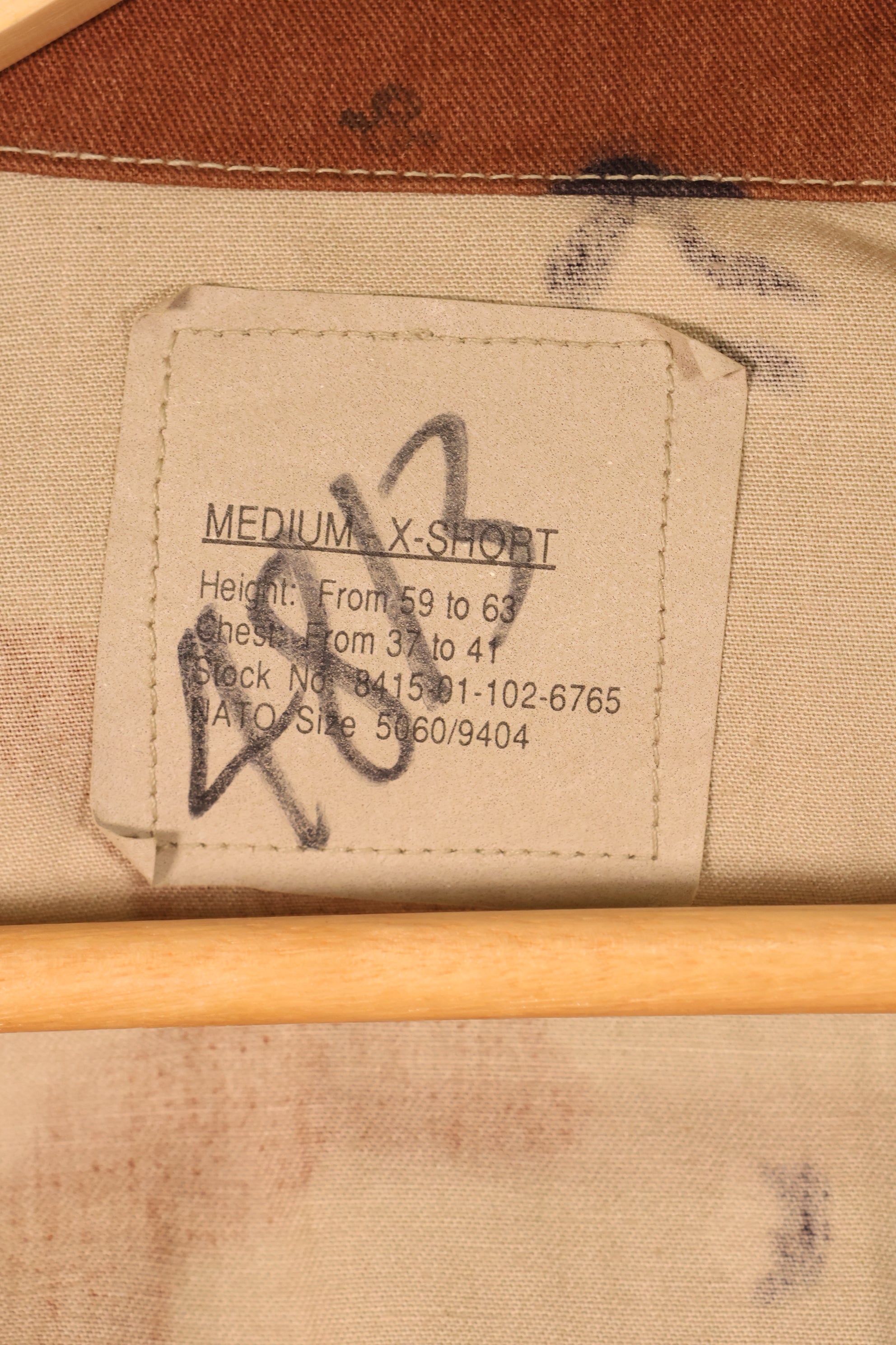 1990 Contract, M-X-S, 6C Desert Pattern, Chocolate Chip Camo Jacket, Late Model, Used