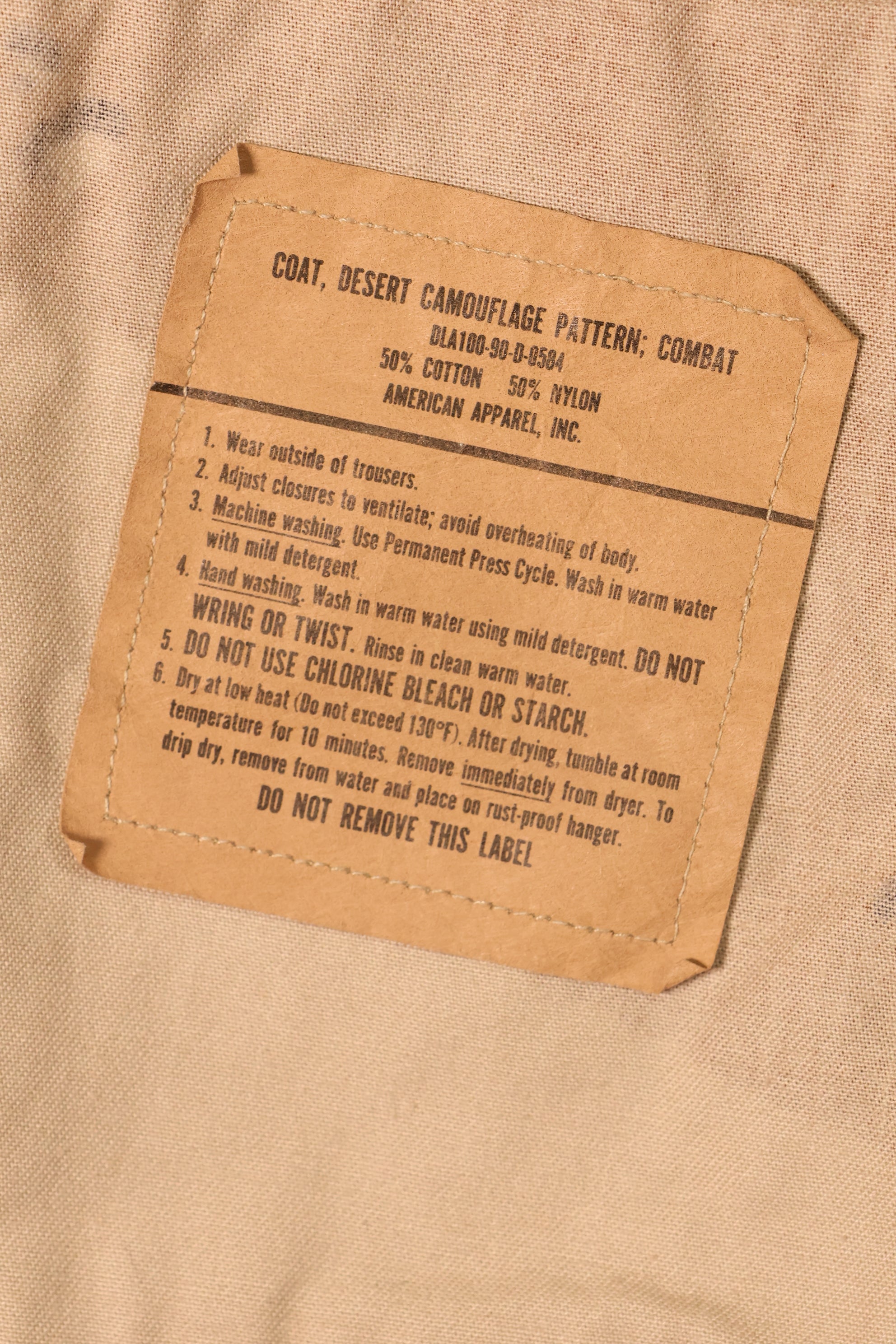 1990 Contract, M-X-S, 6C Desert Pattern, Chocolate Chip Camo Jacket, Late Model, Used