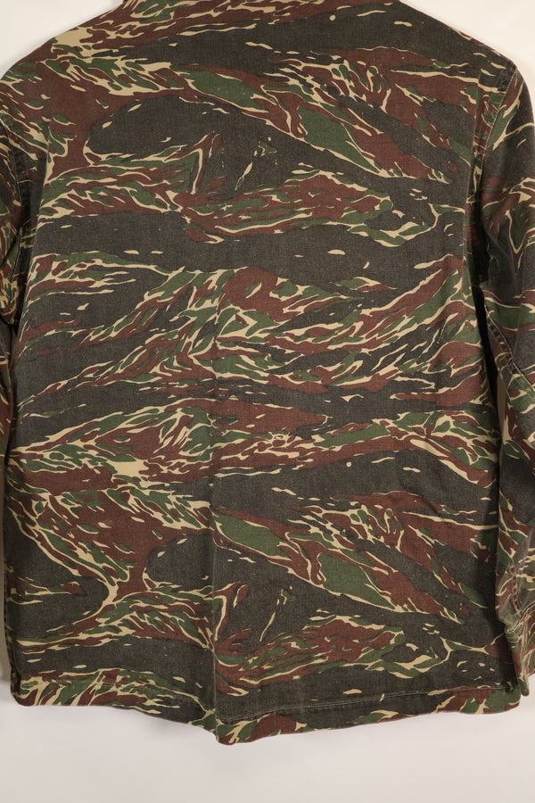 1970s Silver Tiger Tiger Stripe Shirt Tie Tiger 4 Pockets Used