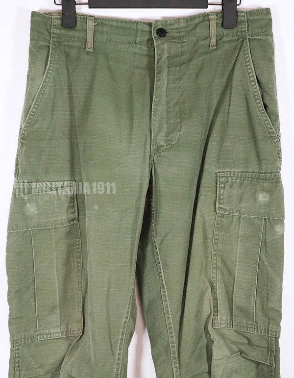 Real 1969 4th Model Jungle Fatigue S-R Pants, worn.