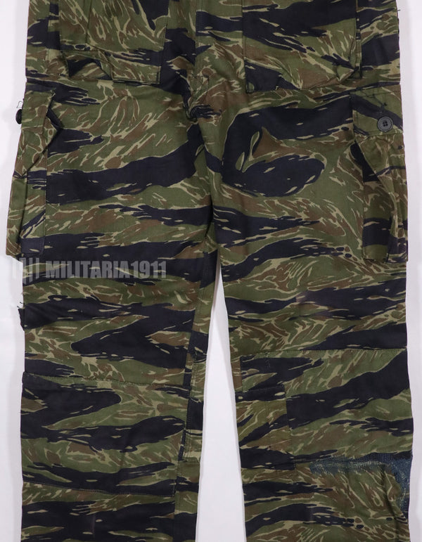 Real TO78 Okinawa Tiger Tiger stripe pants, damaged, real, fabric in good condition.