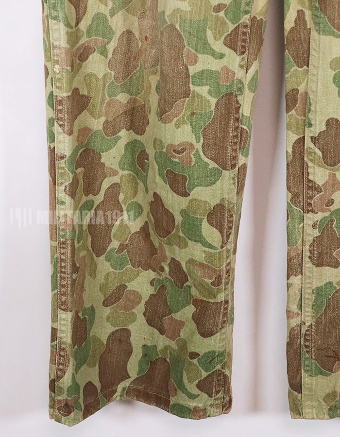 Real 1940s US Marine Corps Frog Skin Camouflage P44 Reversible Pants Used