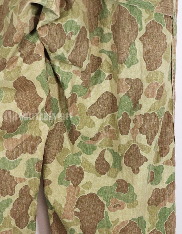 Real 1940s US Marine Corps Frog Skin Camouflage P44 Reversible Pants Used