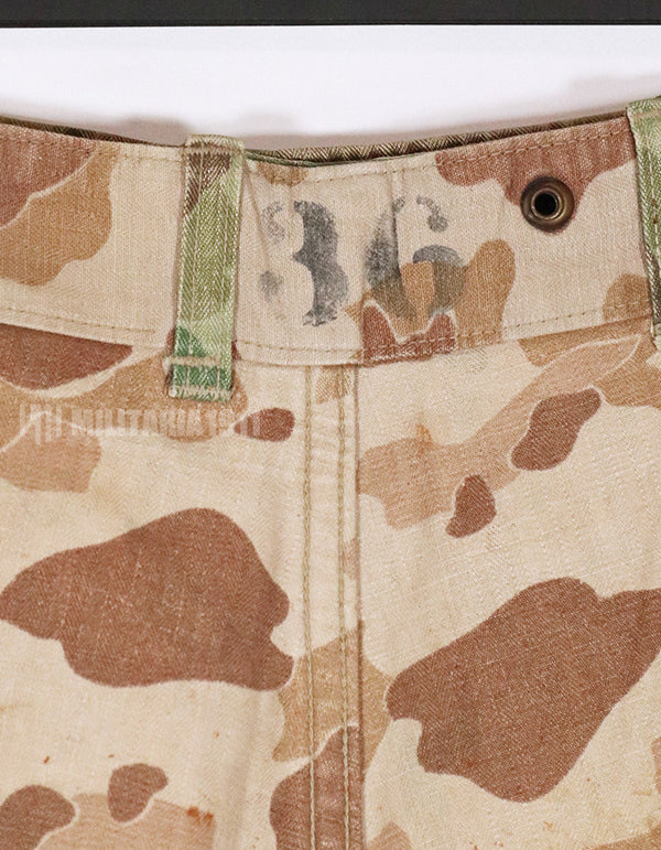 Real 1940s US Marine Corps Frog Skin Camouflage P44 Reversible Pants Used