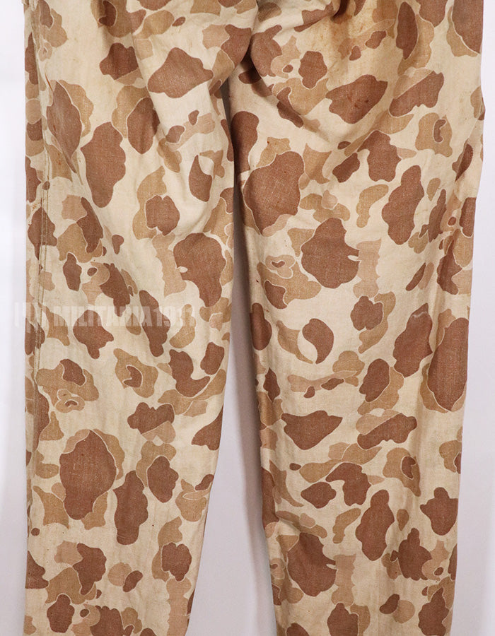 Real 1940s US Marine Corps Frog Skin Camouflage P44 Reversible Pants Used