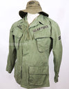 Real U.S. Air Force Thailand Stationed Souvenir Hat &amp; 4th Model Fatigue Jacket Set