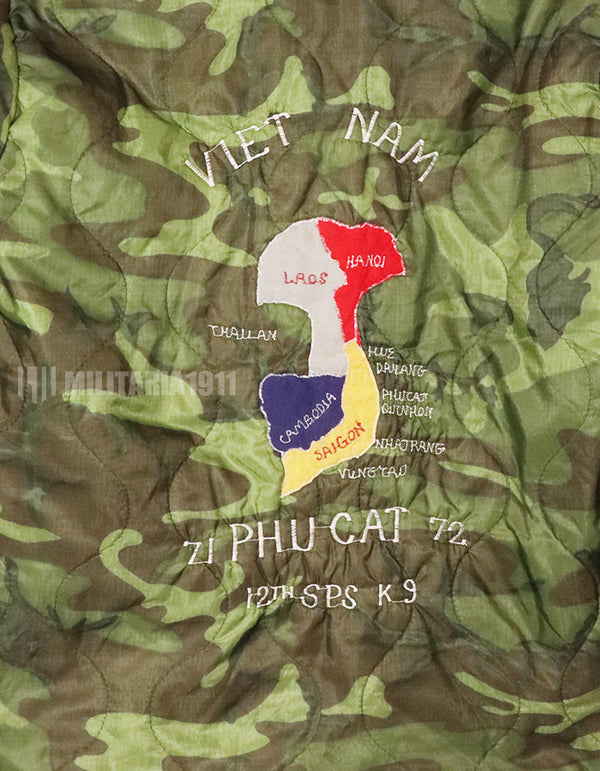 Civilian Souvenir Jacket PHU CAT 1971-1972 USAF K-9 Poncho Liner Jacket