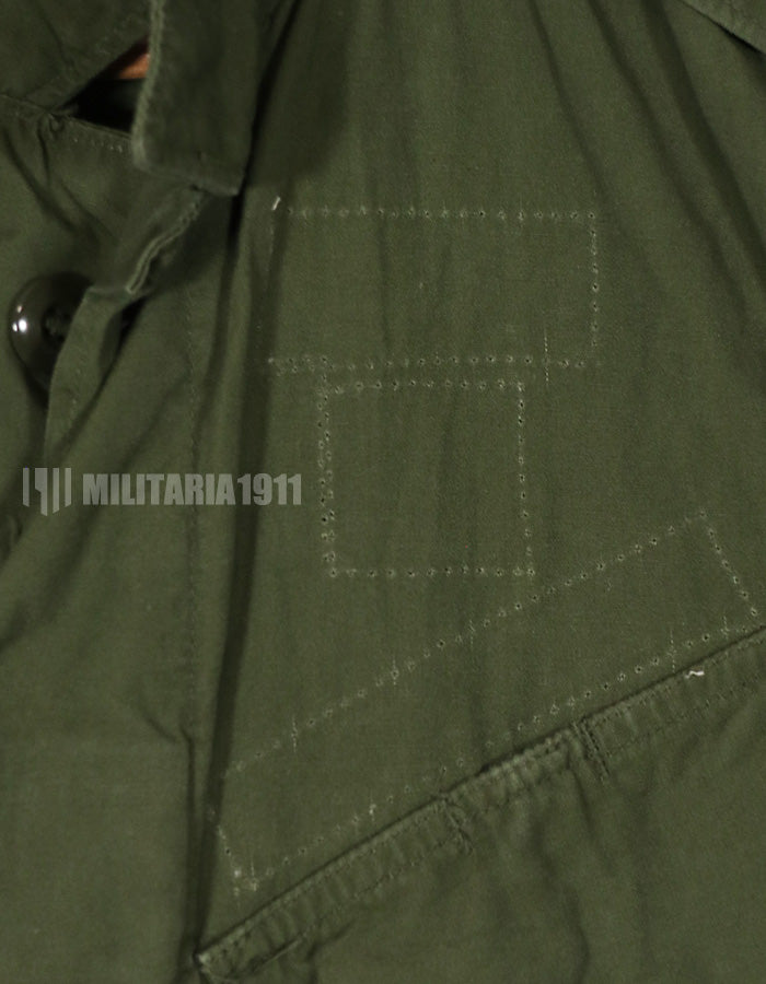 Real 2nd Model Jungle Fatigue Jacket, S-S, with patch attached afterwards, used.