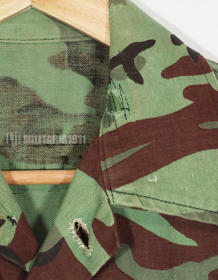 Real South Vietnam Rangers Pastel Leaf Camouflage Top and Bottom Set, Used