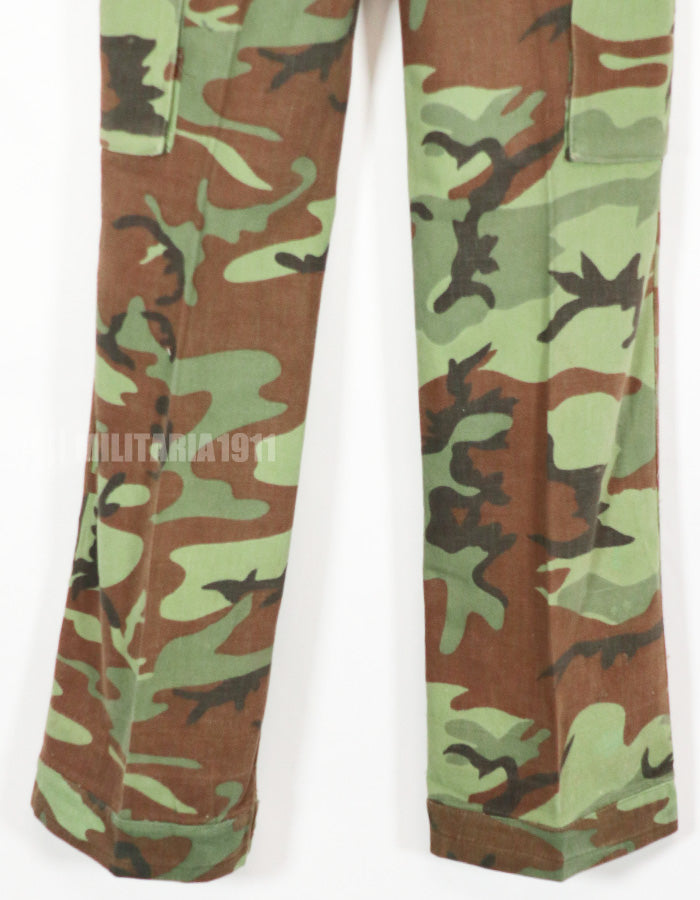 Real South Vietnam Rangers Pastel Leaf Camouflage Top and Bottom Set, Used