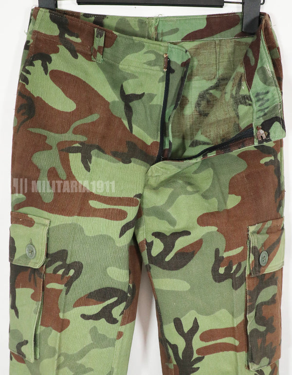 Real South Vietnam Rangers Pastel Leaf Camouflage Top and Bottom Set, Used