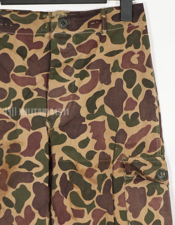 Real CIDG Beogum camouflage locally made duck hunter pants, used.