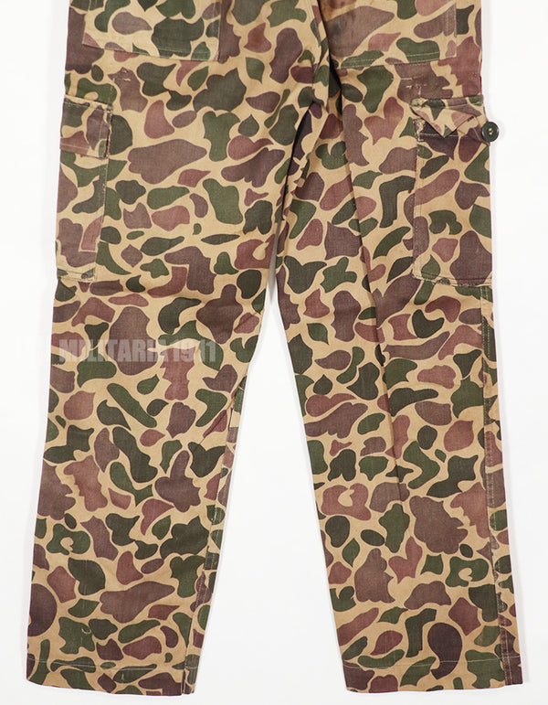 Real CIDG Beogum camouflage locally made duck hunter pants, used.