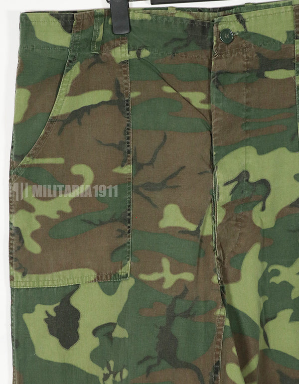 Real ERDL ARVN utility pants made by Poplin, large size, used.