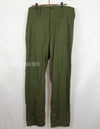 Vintage British Army OD baker pants lightweight men's trousers, used, 1980s.