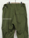 Vintage British Army OD baker pants lightweight men's trousers, used, 1980s.